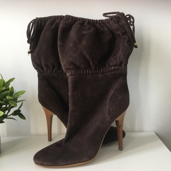 Aldo Brown Suede Stilleto Boots 8.5 - Picture 2 of 6